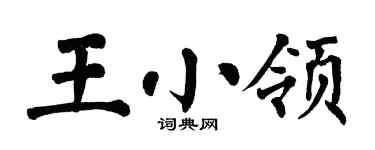 翁闿运王小领楷书个性签名怎么写