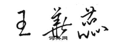 骆恒光王华蕊草书个性签名怎么写