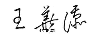 骆恒光王华添草书个性签名怎么写