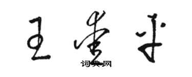骆恒光王爱平草书个性签名怎么写