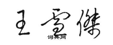 骆恒光王雪杰草书个性签名怎么写