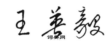 骆恒光王英毅草书个性签名怎么写