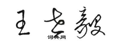 骆恒光王世毅草书个性签名怎么写