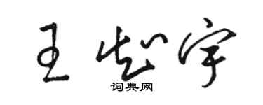 骆恒光王知宇草书个性签名怎么写