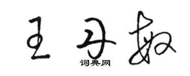 骆恒光王丹敏草书个性签名怎么写