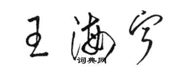 骆恒光王海宁草书个性签名怎么写