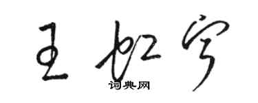 骆恒光王虹宁草书个性签名怎么写