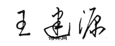 骆恒光王建源草书个性签名怎么写