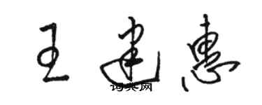 骆恒光王建惠草书个性签名怎么写