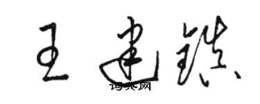 骆恒光王建镇草书个性签名怎么写