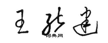 骆恒光王能建草书个性签名怎么写
