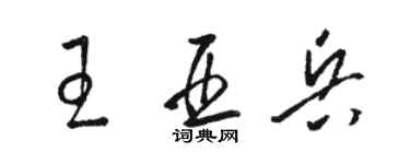 骆恒光王亚兵草书个性签名怎么写