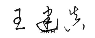 骆恒光王建真草书个性签名怎么写