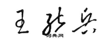 骆恒光王能兵草书个性签名怎么写
