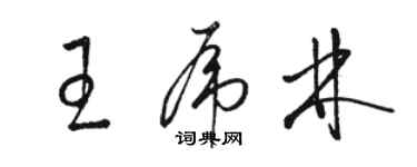骆恒光王虎林草书个性签名怎么写