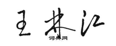 骆恒光王林江草书个性签名怎么写