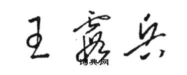 骆恒光王霞兵草书个性签名怎么写