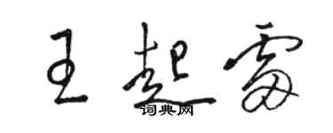 骆恒光王起雷草书个性签名怎么写