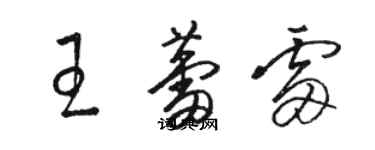 骆恒光王蕾雷草书个性签名怎么写