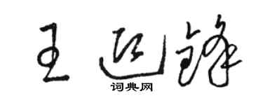 骆恒光王迎锋草书个性签名怎么写