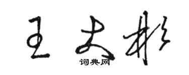 骆恒光王大彬草书个性签名怎么写