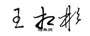 骆恒光王相彬草书个性签名怎么写