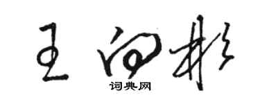 骆恒光王向彬草书个性签名怎么写
