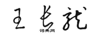 骆恒光王长龙草书个性签名怎么写