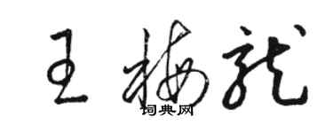 骆恒光王梅龙草书个性签名怎么写