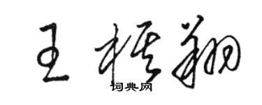骆恒光王棋翔草书个性签名怎么写