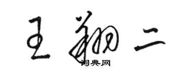 骆恒光王翔二草书个性签名怎么写