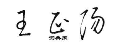 骆恒光王正阳草书个性签名怎么写