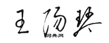 骆恒光王阳琴草书个性签名怎么写