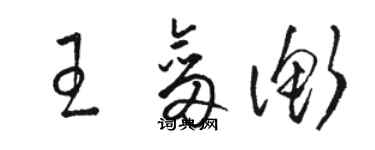 骆恒光王剑衡草书个性签名怎么写