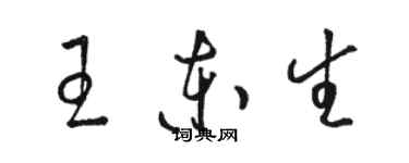 骆恒光王东生草书个性签名怎么写