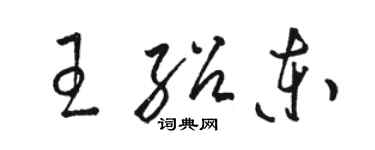 骆恒光王绍东草书个性签名怎么写