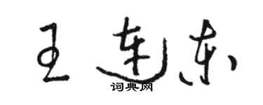 骆恒光王连东草书个性签名怎么写