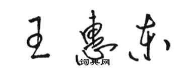 骆恒光王惠东草书个性签名怎么写