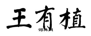 翁闿运王有植楷书个性签名怎么写