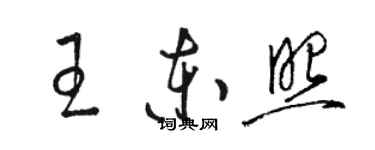 骆恒光王东照草书个性签名怎么写