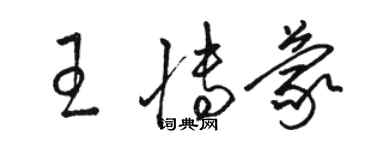 骆恒光王博蒙草书个性签名怎么写
