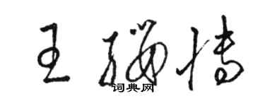 骆恒光王缨博草书个性签名怎么写