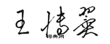 骆恒光王博翼草书个性签名怎么写