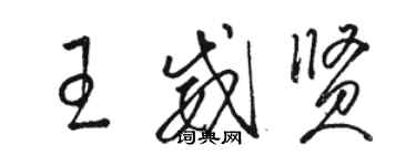 骆恒光王威贤草书个性签名怎么写