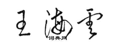 骆恒光王海云草书个性签名怎么写