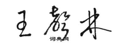 骆恒光王声林草书个性签名怎么写