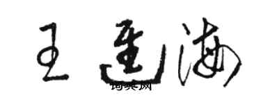 骆恒光王进海草书个性签名怎么写