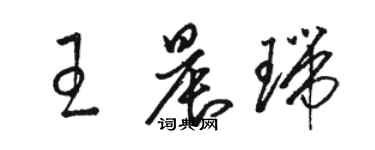 骆恒光王晨瑞草书个性签名怎么写