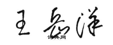骆恒光王岳洋草书个性签名怎么写