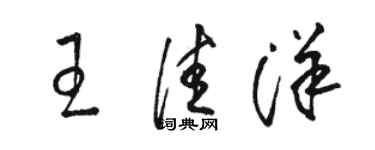 骆恒光王佳洋草书个性签名怎么写